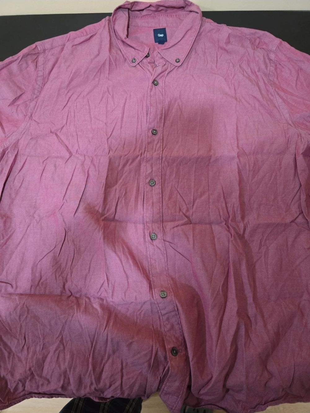 Gap Men's XXL Mauve Purple Pink Button Down Shirt 100% Cotton